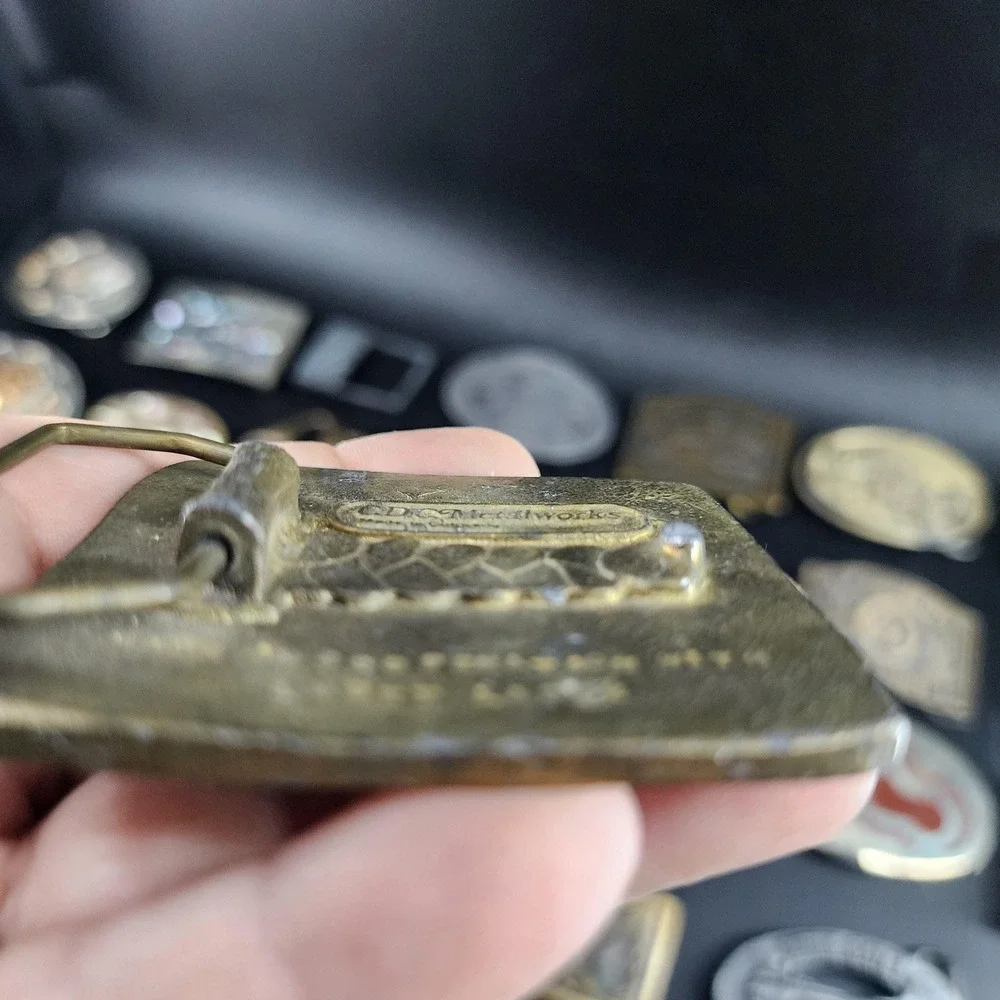 Vintage Lucky Lagger Beer Belt Buckle